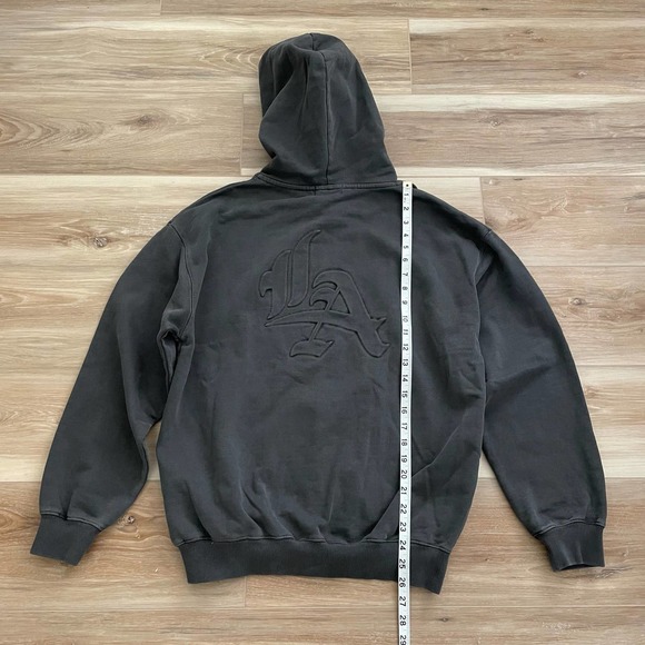 NWT XLARGE Pigment Dyed Embossed Zip Hoodie Sweatshirt S - Picture 5 of 8